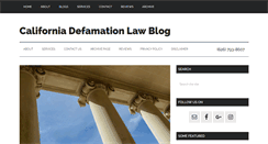 Desktop Screenshot of defamationlawblog.com