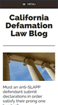Mobile Screenshot of defamationlawblog.com
